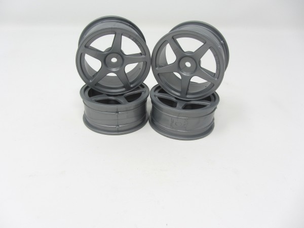 Tamiya 9335711 - Touring 5-Spoke Rims - 24mm - grey - 0 Offset (4 pcs)