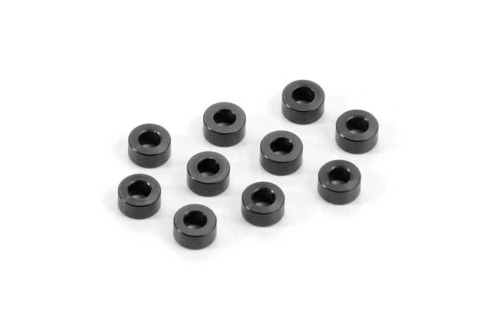 XRAY 303125-K -  X4 / T4 Alu Shim 3 x 6 x 3.0mm (10 pieces) - Black