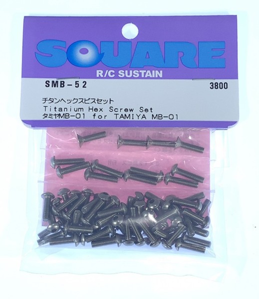 Square SMB-52 - Tamiya MB-01 - Titanium Screw Set (67 screws)