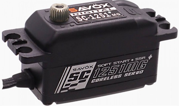 SAVÖX SC-1251MG+ Black - Low-Profile Digitalservo Black Edition