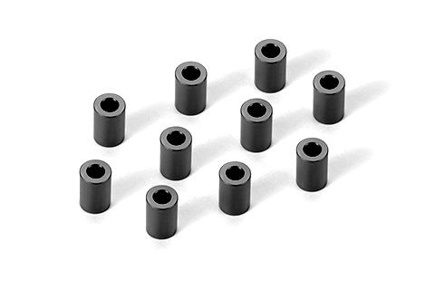 XRAY 303130-K - Alu Shims 3x6x9.0mm - Unterlegscheiben (10 Stück) - SCHWARZ