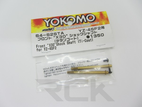 Yokomo S4-S2STA - YZ-4SF2 - Front "X30" Shock Shaft Titanium Coat (2 pieces)
