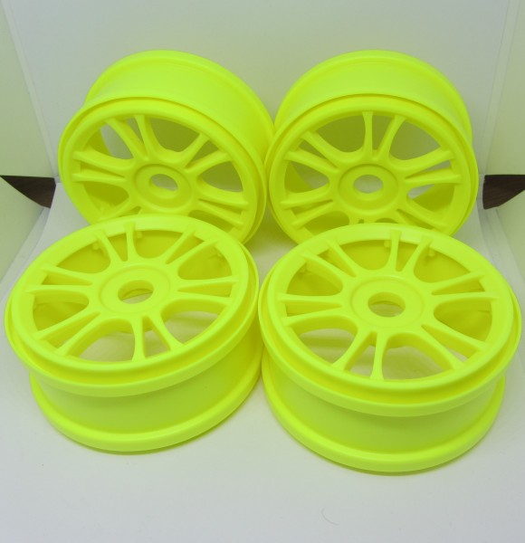 XRAY 359809 - XB8 2017 - Wheels STARBURST YELLOW (4 pieces)