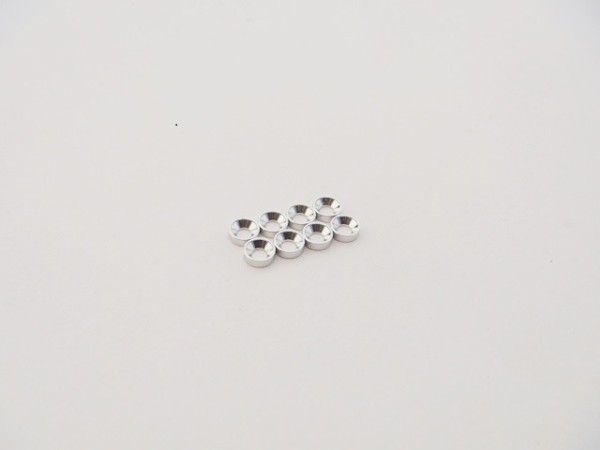 Hiro Seiko 48867 - Senkkopf Unterlegscheibe - Aluminium - M2 - Silber (8 Stück)