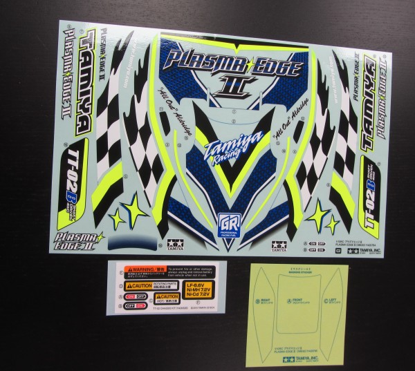 Tamiya 9495883 - TT-02B - Plasma Edge - Decal Sheet