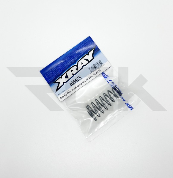 XRAY 368485 - XB4 - Conical Spring Set - Rear - Big Bore - L=57.5mm - 5 Dots (2 pcs)