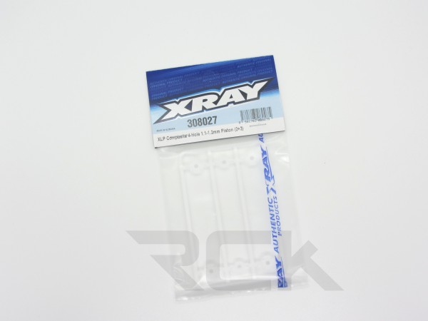 XRAY 308027 - X4 2023 - XLP Dämpfer Kolbenplatten + Buchsen - 1.1 / 1.2mm (2+2+2 Stück)