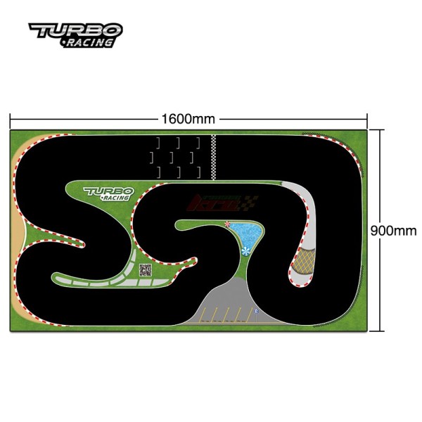 Turbo Racing - TB-760102 - XXL Rennstrecke - 1600x900mm - für 1:76 Turbo Cars