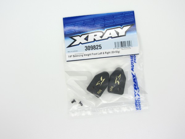 XRAY 309825 - X4F 2024 - Messing Gewichte - Vorderachse - links + rechts (2x 50g)