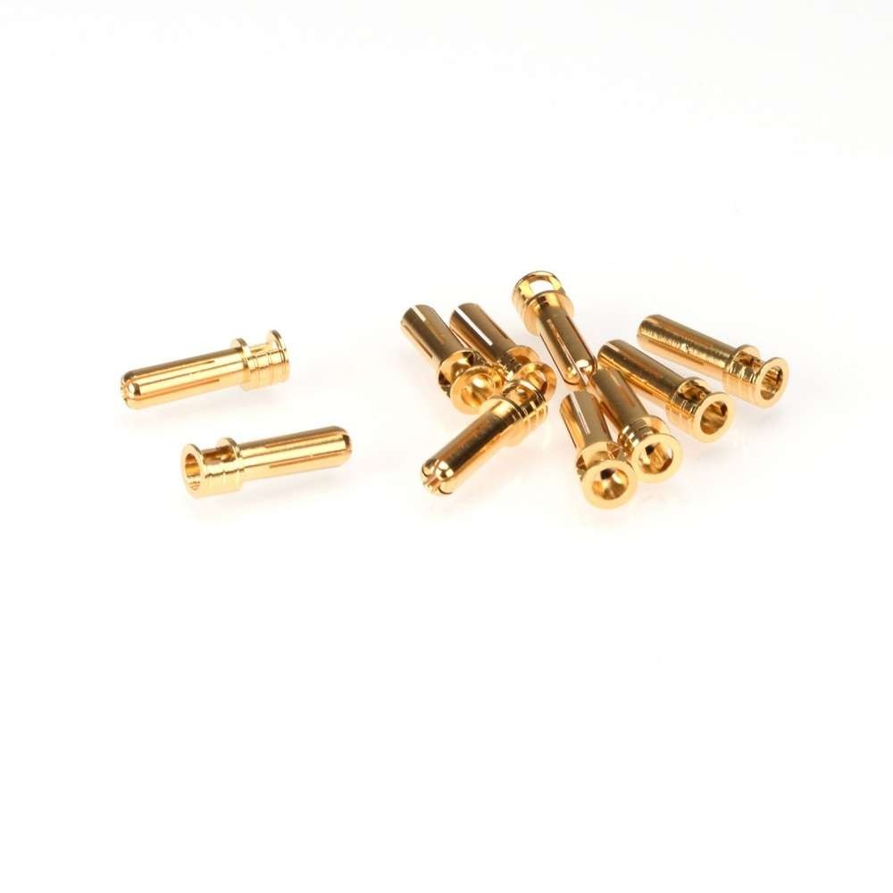 Ruddog Products 0311 - 5mm Gold Stecker mit seitlichem Lötfenster (10 Stück)