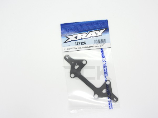 XRAY 372126 - X12 2024 - Carbon Querlenker - vorne unten - +2mm breiter