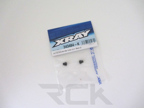 XRAY 343484-K - GTXE 2023 - Alu Cut Anti-Roll Bar Collar o2.4 - Black (2 pcs)