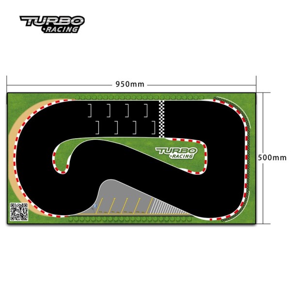 Turbo Racing - TB-760101 - Rennstrecke - 950x500mm - für 1:76 Turbo Cars