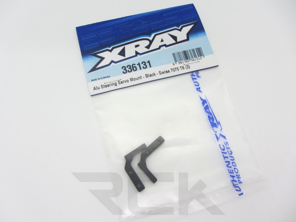 XRAY 336131 - NT1 - Alu Halterung für Servo - Schwarz (2 Stk)