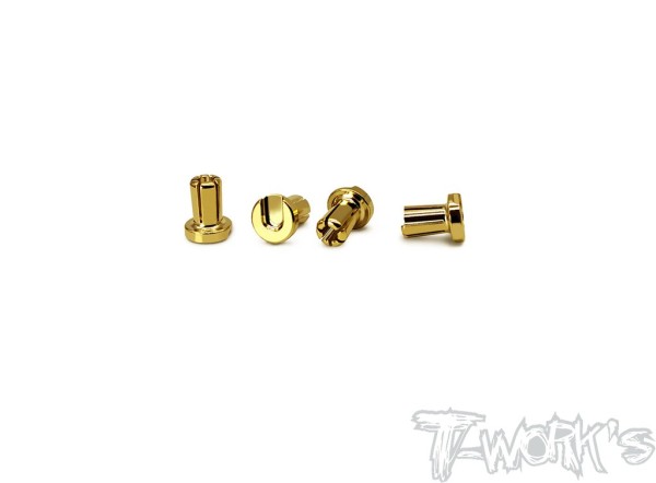 T-Work's EA-028-5SM - 5mm Goldstecker - super kurz (4 Stück)