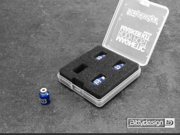 Bittydesign BDBPMK8-BE - 1/5-1/8 - Body Post Marker Kit - blue (4 pieces)
