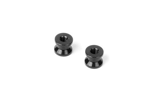 XRAY 376366-K - X12 2021 - Alu Posts - 6.0mm - BLACK (2 pcs)