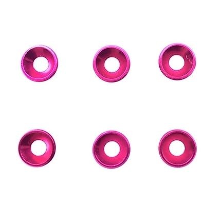 Square SGX-15PK - Alu Senkkopf-Unterlegscheibe - 3mm - PINK (6 Stück)