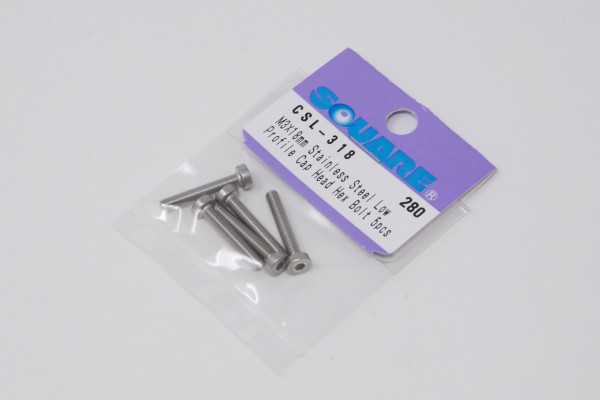 Square CSL-318 - Steel Screws - Cilinder Head - M3x18mm (5 pieces)