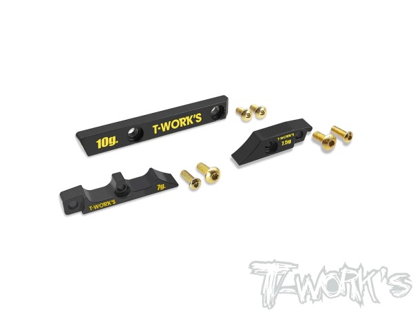 T-Work's TE-A800R-A - Brass Motor Mount Weights - for Awesomatix A800R - 7+7.5+10g (3 pcs)