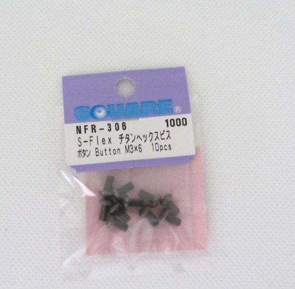 Square NFR-306 - Titanium Screw - Buttonhead - S-Flex M3x6 (10 pcs)