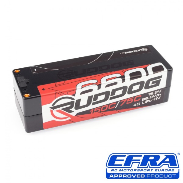 Ruddog Products 0475 - Racing LiPo - LCG 6600mAh - 150C/75C - 15.2V