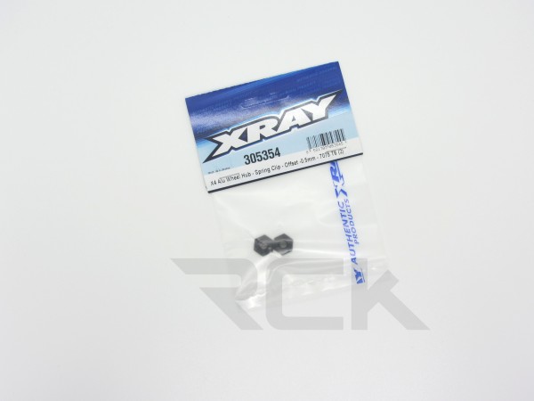 XRAY 305354 - X4 2023 - Alu Sechskantmitnehmer - Feder Clip Version - -0.5mm (2 Stück)