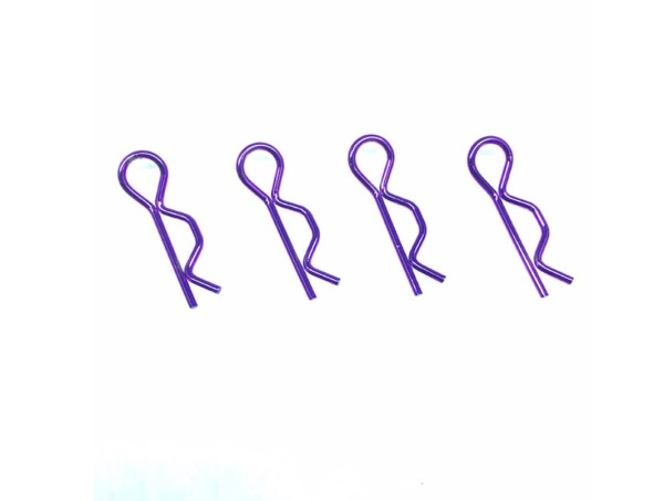 Square SGF-06P - Body Clips - 7mm- PURPLE (4 pcs)