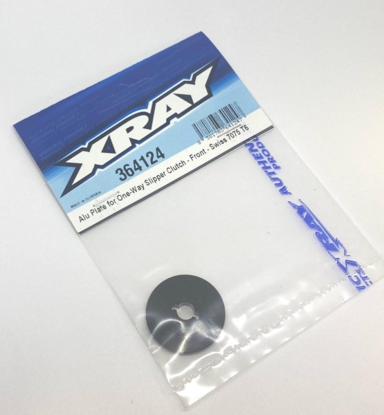 XRAY 364124 - XB4 2022 - Alu 7075 T6 Platte für One-Way Slipper Kupplung - Front