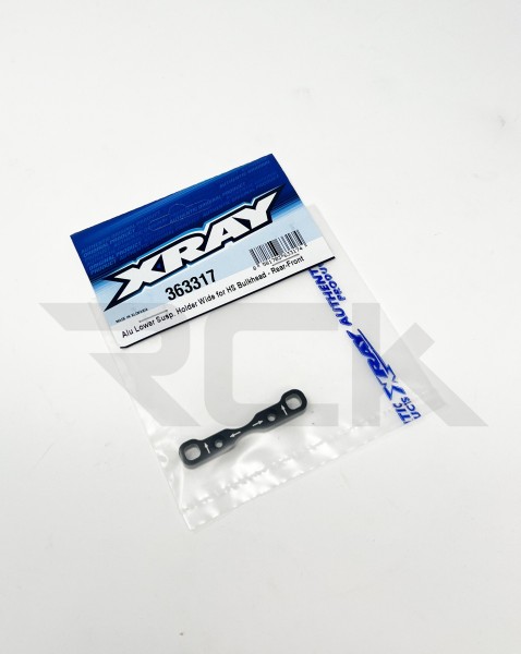 XRAY 363317 - XB4 2023 - Alu Lower Suspension Holder Wide for HS Bulkhead - RF