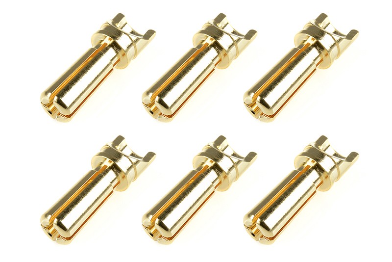 Corally 50150 - BULLIT Gold Connector 3.5mm male solid type (6 pieces)