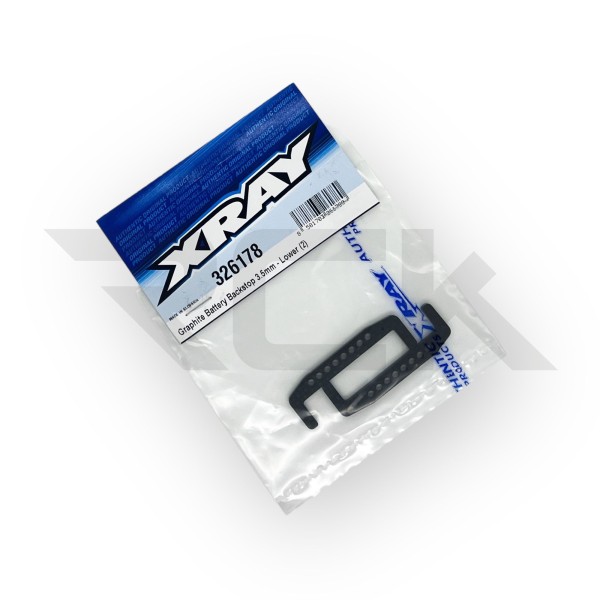 XRAY 326178 - XB2 2024 - Graphit LiPo Backstop 3.5mm - niedrig (2 Stück)