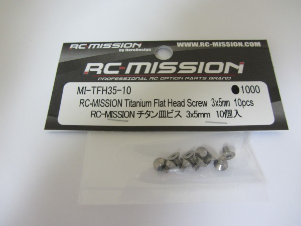 RC-Mission MI-TFH35-10 - Titan Senkkopf Schrauben - für XRAY T4 - M3x5mm (10 Stück)