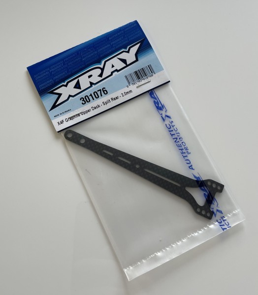 XRAY 301076 - X4F - Graphite Split Upper Deck 2.0mm - rear