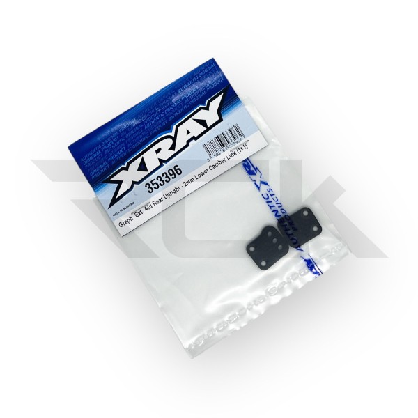 XRAY 353396 - XB8 2024 - Carbon Verlängerung für Radträger Heck - 2mm Lower Camber Link (1+1 Stück)