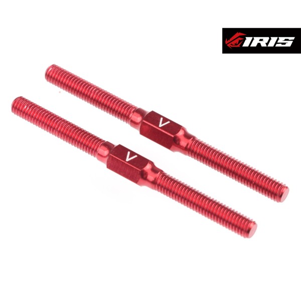 Iris 40001 - Iris ONE - Alu R/L Gewindestange - M3x42mm - ROT (2 Stück)