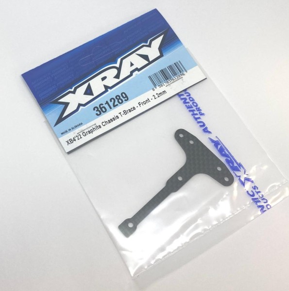 XRAY 361289 - XB4 2022 - Graphite Chassis T-Brace - Front - 2.2mm