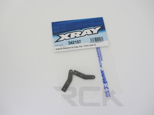 XRAY 342197 - RX8 2023 - Graphite Extension for Suspension Arm - Front Lower (2 pcs)
