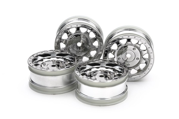 Tamiya 51715 - BB-01 / BBX - Chrome Wheels (4 pcs)