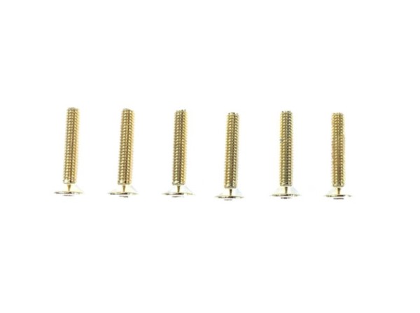 Square SSR-315G - Steel Screws - Counter Sunk - Gold - M3x15mm (6 pcs)