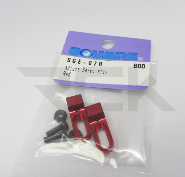 Square SGE-07R - Alloy Servo Mount Set - RED