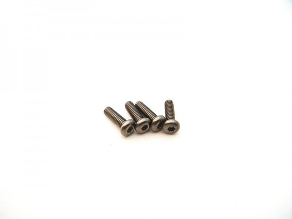 Hiro Seiko 48616 - Titanium Hex Socket Screw - Button Head - M2.5 x 8mm (4 pieces)