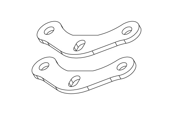 Turbo Racing - TB-760048 - Steering Plate - for 1:76 Turbo Cars (2 pcs)