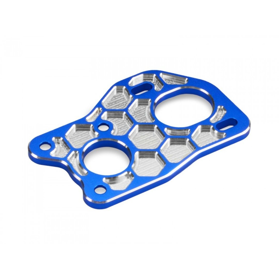 JConcepts 2564-1 - Associated B6 - 3-Gear Laydown Honeycomb Motor Plate - Blue