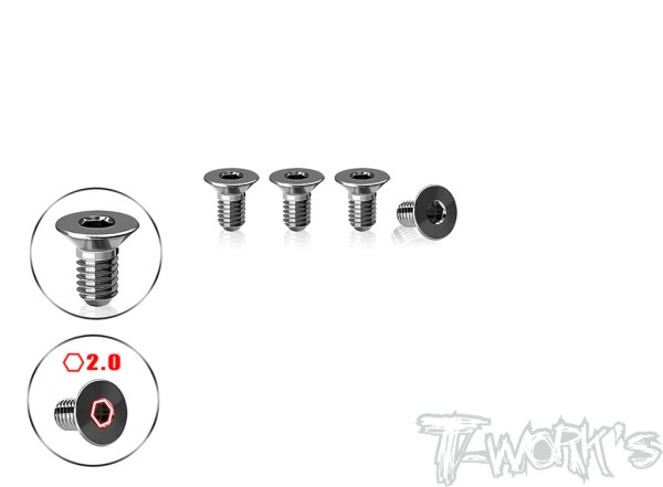 T-Work's TP-800R-A - Titanium Centering Screws (ST112) for Awesomatix A800R (4 pcs)