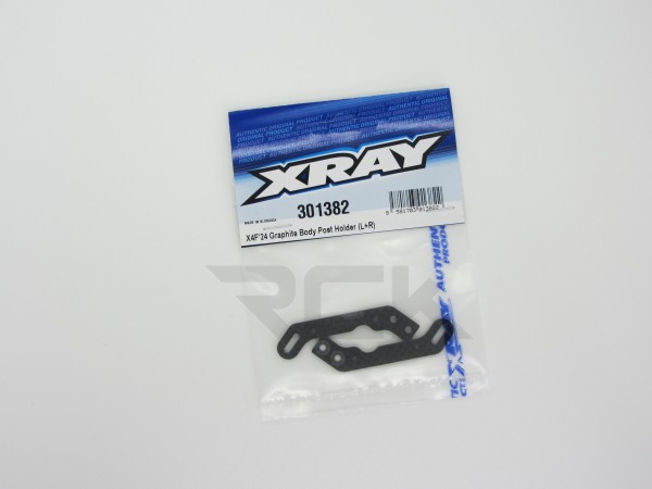 XRAY 301382 - X4F 2024 - Carbon Karosseriehalter Platten - hinten (2 Stück)