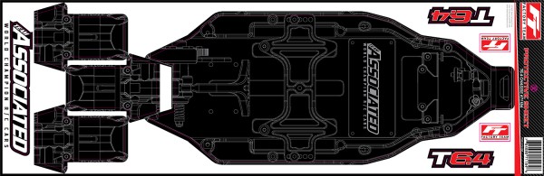Team Associated 71184 - T6.4 - Factory Team Chassis Protective Sheet - printed