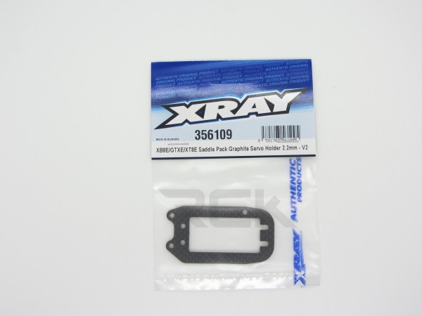 XRAY 356109 - XB8E 2022 - Carbon Servohalter 2.2mm für Saddle Pack Akkus - V2