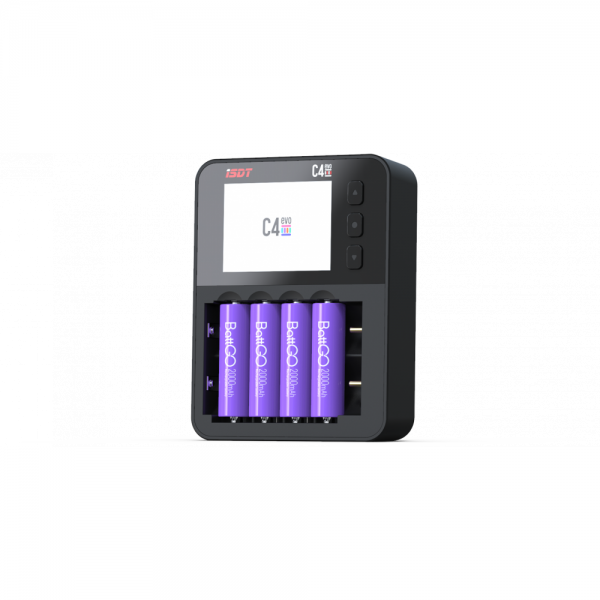 ISDT C4 Evo - Einzelzellen Ladegerät - 5-12V USB-C Eingang - max. 3A - für AA und AAA Zellen