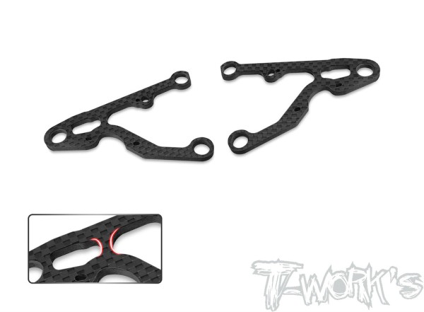 T-Work's TE-230-LF - Graphite Lower Suspension Arms - FRONT - for Mugen MTC-2 (2 pcs)